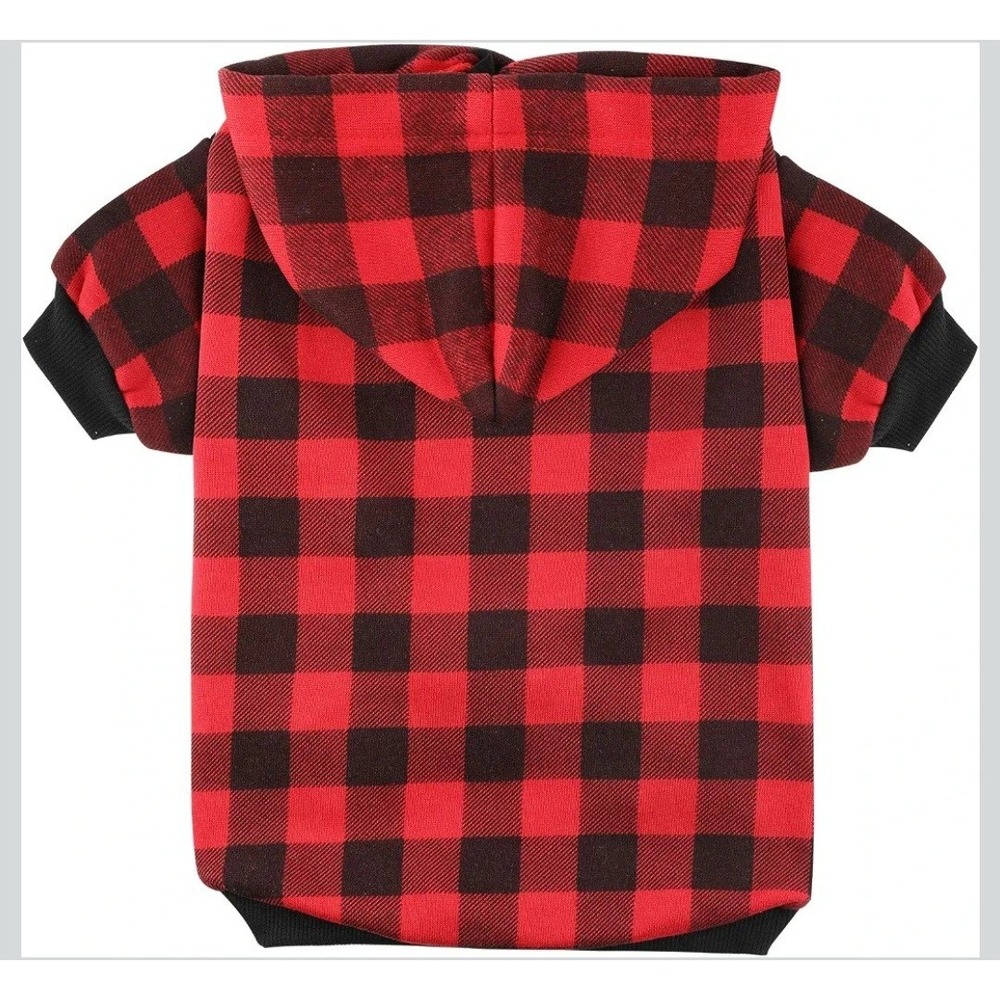 Plaid Dog Hoodie Sweatshirt Sweater for Extra Large Dogs Clothes Coat